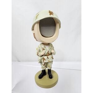 Bobble Head 6.5" Military Unisex Camo Boots Helmet Insert Picture For Face